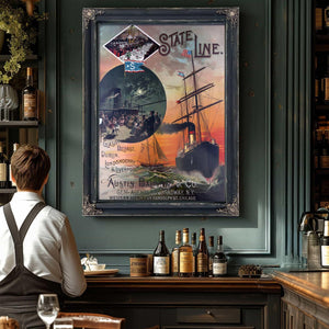 Bella Frye Shipping State Line to Ireland, Liverpool Framed Art - Vintage Artwork Print