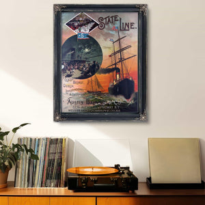 Bella Frye Shipping State Line to Ireland, Liverpool Framed Art - Vintage Artwork Print