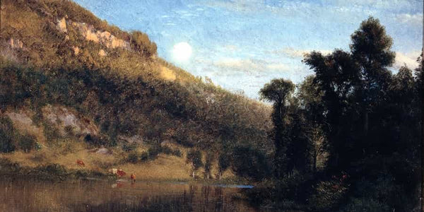 Aaron Draper Shattuck Berkshire Foothills Full Moon Over Meadowbrook By Aaron Draper Shattuck