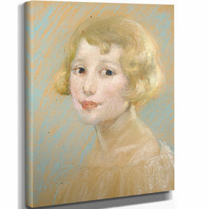 Alice Pike Barney 11" x 14" / Stretched Canvas Wrap Blonde Girl By Alice Pike Barney