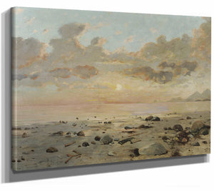 Alfred Casile 14" x 11" / Stretched Canvas Wrap Bord De Mer Soleil Levant By Alfred Casile