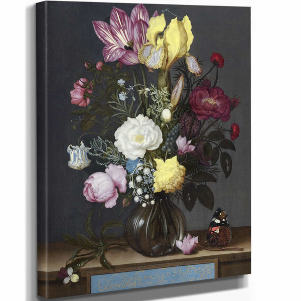 Ambrosius Bosschaert The Elder Bouquet Of Flowers In A Glass Vase (1621) By Ambrosius Bosschaert The Elder