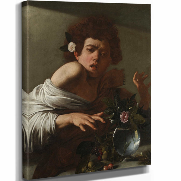 Caravaggio 11" x 14" / Stretched Canvas Wrap Boy Bitten By A Lizard By Caravaggio