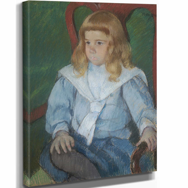 Mary Cassatt 11" x 14" / Stretched Canvas Wrap Boy With Golden Curls By Mary Cassatt