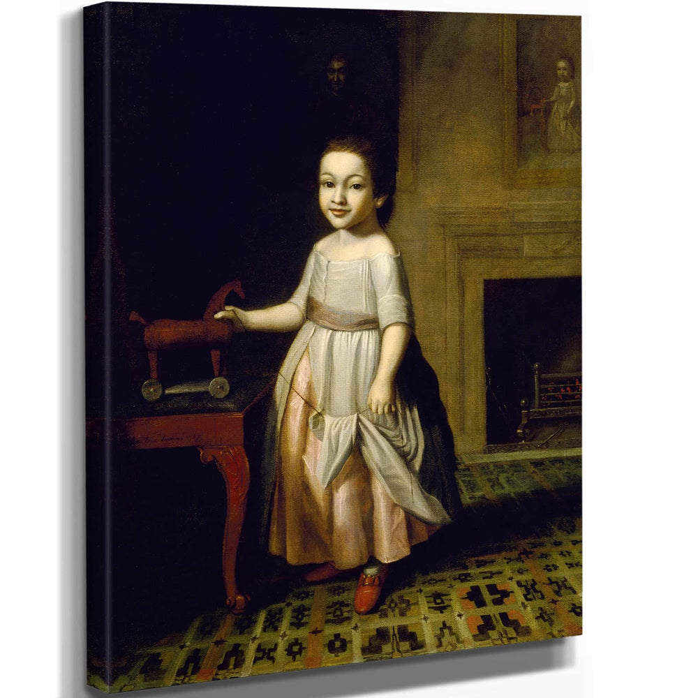 Charles Willson Peale 11" x 14" / Stretched Canvas Wrap Boy With Toy Horse By Charles Willson Peale