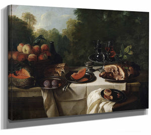 Breakfast Piece With Ham By Alexandre Francois Desportes