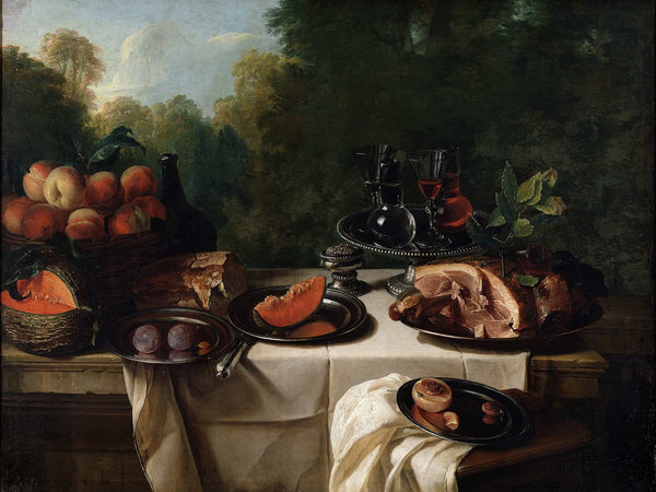 Alexandre Francois Desportes Breakfast Piece With Ham By Alexandre Francois Desportes