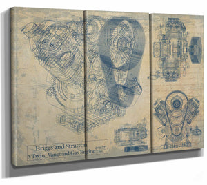 Briggs and Stratton Vtwin Vanguard Gas Engine Wall Art from Bella Frye.