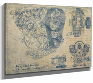 Briggs and Stratton Vtwin Vanguard Gas Engine Wall Art from Bella Frye.