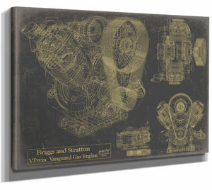 Briggs and Stratton Vtwin Vanguard Gas Engine Wall Art from Bella Frye.