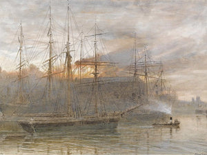 Albert Goodwin Bristol Docks By Albert Goodwin