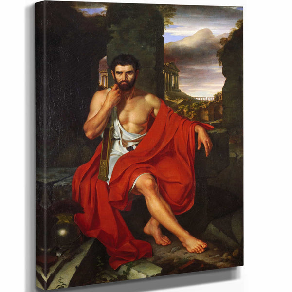 John Vanderlyn 11" x 14" / Stretched Canvas Wrap Caius Marius Amid The Ruins Of Carthage By John Vanderlyn