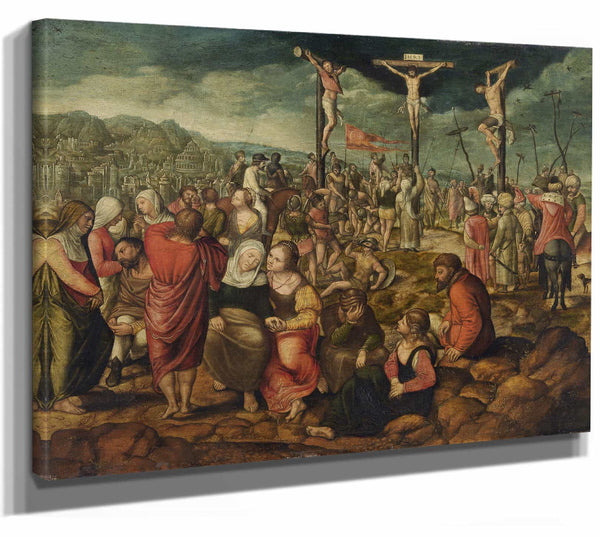 Jan Van Amstel 14" x 11" / Stretched Canvas Wrap Calvary By Jan Van Amstel