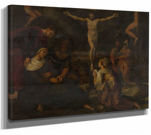 Lambert Van Noort 14" x 11" / Stretched Canvas Wrap Calvary By Lambert Van Noort