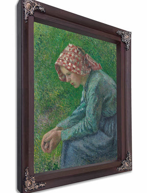 A Seated Peasant Woman By Camille Pissarro