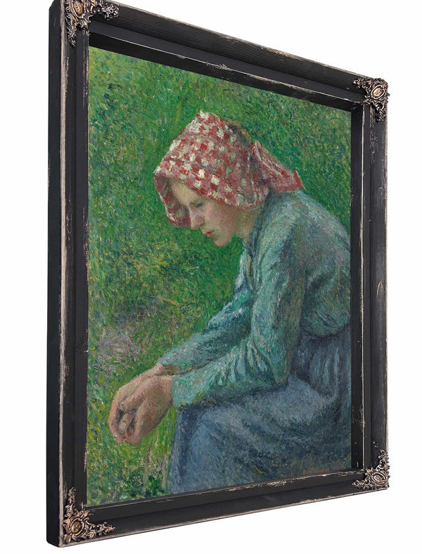 A Seated Peasant Woman By Camille Pissarro