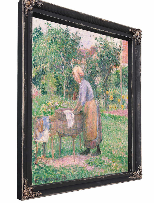 A Washerwoman At Eragny By Camille Pissarro