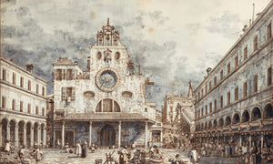 Canaletto 18" x 12" / Unframed Paper Campo San Giacomo Di Rialto Venice By Canaletto