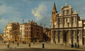 Canaletto 48" x 30" / Stretched Canvas Wrap Campo Santa Maria Zobenigo Venice By Canaletto 1