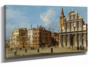 Canaletto 18" x 12" / Stretched Canvas Wrap Campo Santa Maria Zobenigo Venice By Canaletto