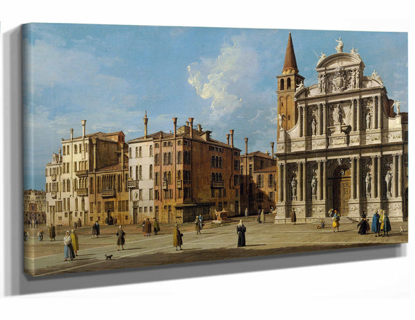 Canaletto 18" x 12" / Stretched Canvas Wrap Campo Santa Maria Zobenigo Venice By Canaletto