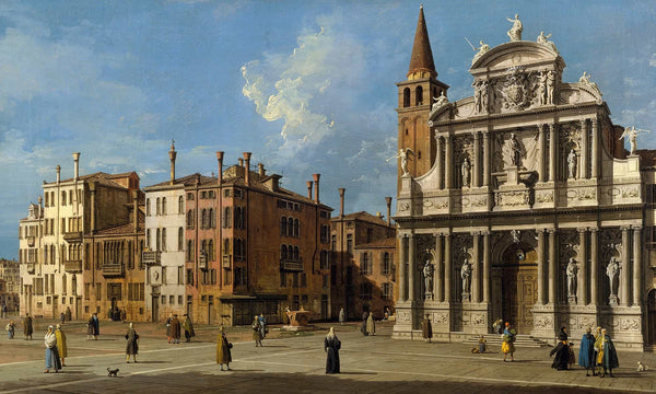 Canaletto 18" x 12" / Unframed Paper Campo Santa Maria Zobenigo Venice By Canaletto