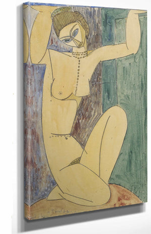 Amedeo Modigliani 12" x 18" / Stretched Canvas Wrap Cariatide By Amedeo Modigliani