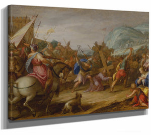 Hans Von Aachen 14" x 11" / Stretched Canvas Wrap Carrying The Cross By Hans Von Aachen