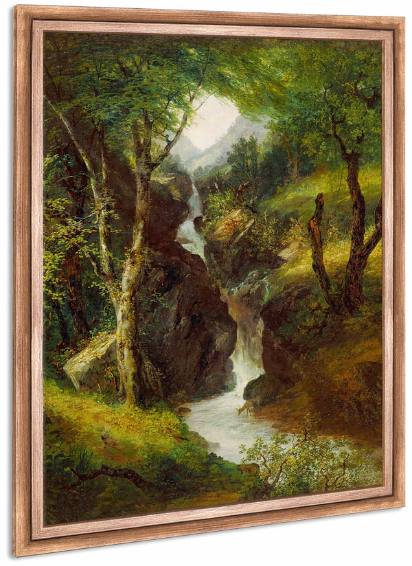 Cascade In The Forest By John Frederick Kensett