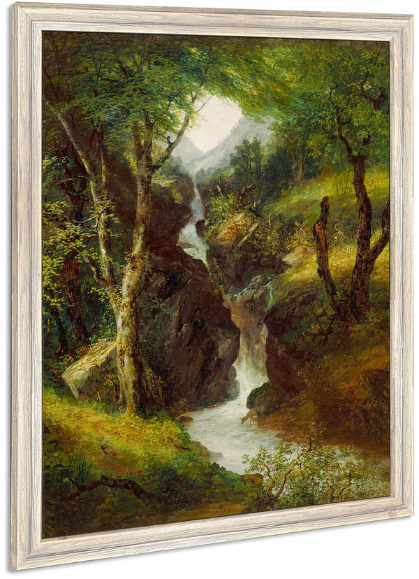 Cascade In The Forest By John Frederick Kensett