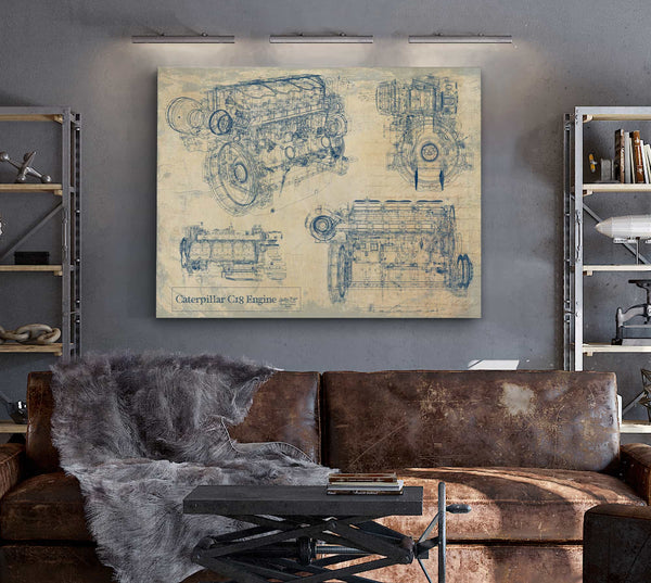 Caterpillar c18 Engine Wall Art from Bella Frye.