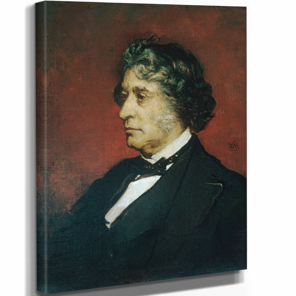 William Morris Hunt 11" x 14" / Stretched Canvas Wrap Charles Sumner By William Morris Hunt