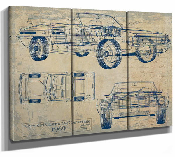 Chevrolet Camaro 1969 z28 Cabrio Wall Art from Bella Frye.