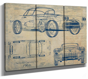 Chevrolet Corvette 1962 Wall Art from Bella Frye.