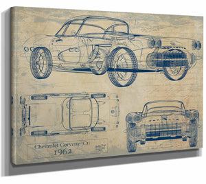 Chevrolet Corvette 1962 Wall Art from Bella Frye.