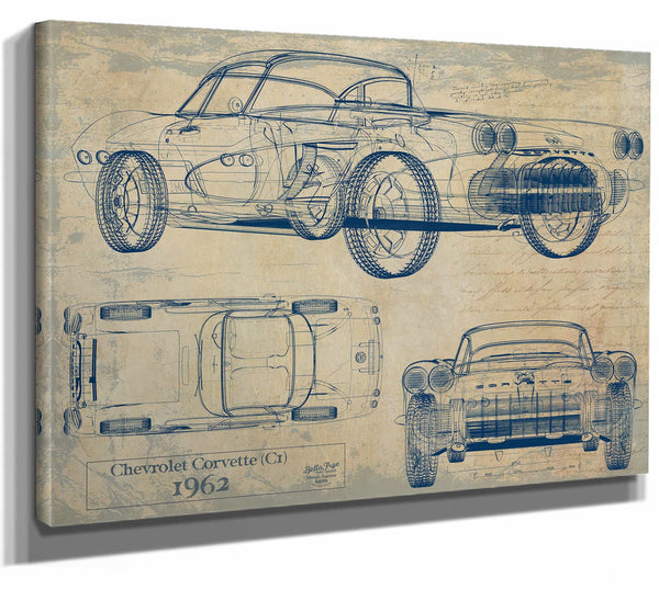 Chevrolet Corvette 1962 Wall Art from Bella Frye.