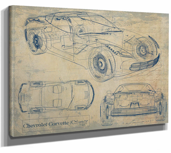 Chevrolet Corvette c7 Wall Art from Bella Frye.