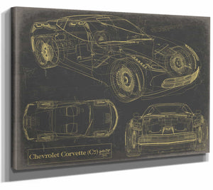 Chevrolet Corvette c7 Wall Art from Bella Frye.