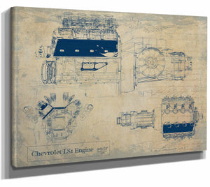 Chevrolet ls1 Engine Wall Art from Bella Frye.