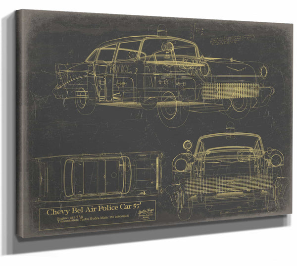 Chevybelair Police Wall Art from Bella Frye.