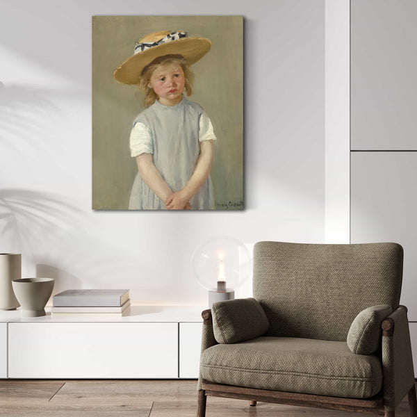 Mary Cassatt Child In A Straw Hat By Mary Cassatt