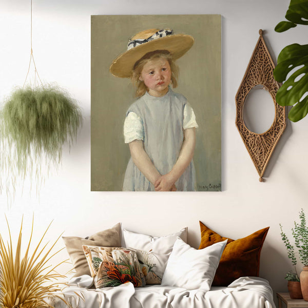 Mary Cassatt Child In A Straw Hat By Mary Cassatt