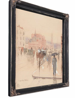 Rainy Day Columbus Avenue Boston By Childe Hassam