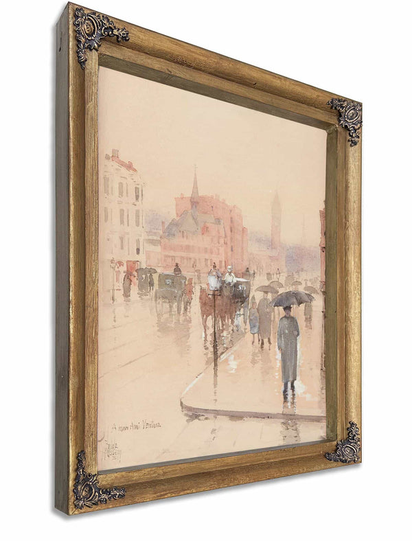 Rainy Day Columbus Avenue Boston By Childe Hassam