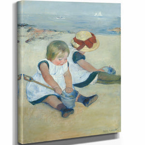 Children Playing On The Beach By Mary Cassatt