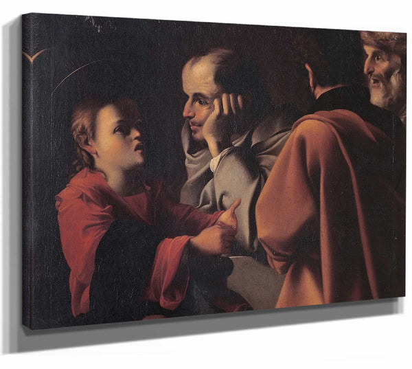 Christ Among The Doctors By Pensionante Del Saraceni