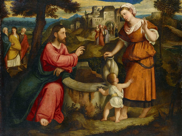 Bonifacio Veronese Christ And The Samaritan Woman At The Fountain Of Jacob At Sichar By Bonifacio Veronese