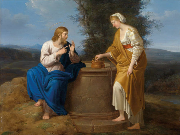 Ferdinand Georg Waldmuller Christ And The Samaritan Woman By Ferdinand Georg Waldmuller