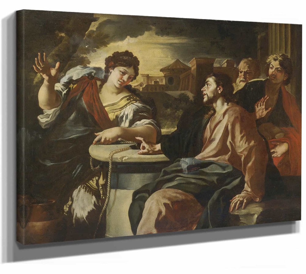 Francesco Solimena Christ And The Woman Of Samaria By Francesco Solimena