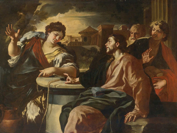 Francesco Solimena Christ And The Woman Of Samaria By Francesco Solimena